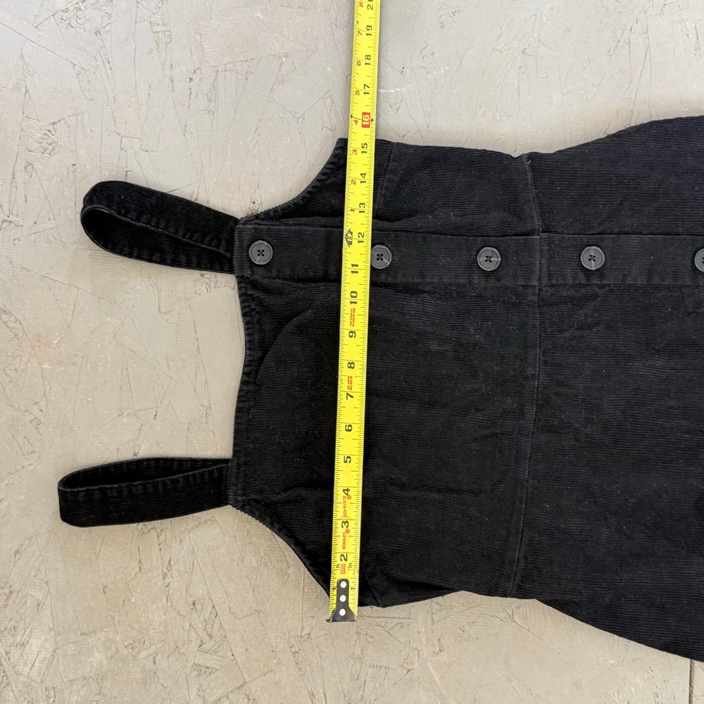 Live to Be Spoiled Black Corduroy Button Front Mini Dress Jumper Medium - Picture 7 of 8